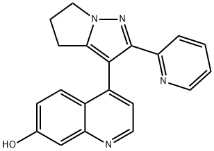 7-Quinolinol, 4-[5,6-dihydro-2-(2-pyridinyl)-4H-pyrrolo[1,2-b]pyrazol-3-yl]- Struktur