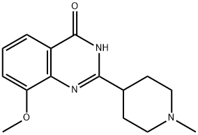 4(1H)-Quinazolinone,  8-methoxy-2-(1-methyl-4-piperidinyl)-  (9CI) 化学構造式