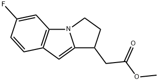 1H-Pyrrolo[1,2-a]indole-1-acetic acid, 6-fluoro-2,3-dihydro-, Methyl ester Struktur