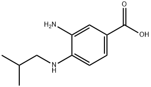 Benzoic acid, 3-amino-4-[(2-methylpropyl)amino]- (9CI) Structure