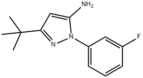 5-TERT-BUTYL-2-(3-FLUORO-PHENYL)-2H-PYRAZOL-3-YLAMINE Structure