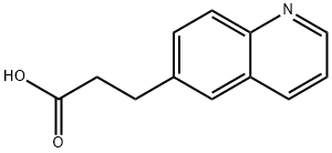 3-(quinolin-6-yl)propanoic acid 化学構造式