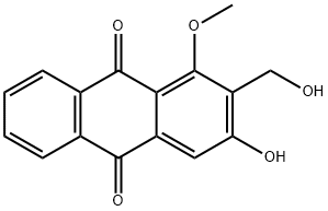 3-ヒドロキシ-2-ヒドロキシメチル-1-メトキシアントラセン-9,10-ジオン 化学構造式