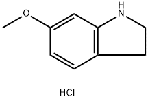 6-METHOXY-2,3-DIHYDRO-1H-INDOLE HYDROCHLORIDE 化学構造式