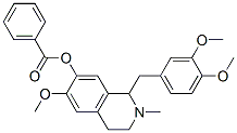 7-Isoquinolinol,  1-[(3,4-dimethoxyphenyl)methyl]-1,2,3,4-tetrahydro-6-methoxy-2-methyl-,  benzoate  (ester)  (9CI) Struktur