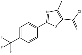 4-甲基-2-(4-三氟甲基)苯-1,3-噻唑-5-羰酰氯, 477291-09-1, 结构式