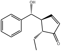 2-Cyclopenten-1-one,5-ethyl-4-[(R)-hydroxyphenylmethyl]-,(4S,5R)-(9CI) 结构式