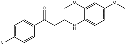 1-(4-CHLOROPHENYL)-3-(2,4-DIMETHOXYANILINO)-1-PROPANONE Structure