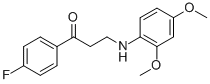 3-(2,4-DIMETHOXYANILINO)-1-(4-FLUOROPHENYL)-1-PROPANONE 结构式