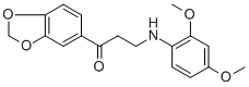1-(1,3-BENZODIOXOL-5-YL)-3-(2,4-DIMETHOXYANILINO)-1-PROPANONE 结构式