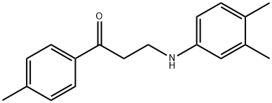 3-(3,4-DIMETHYLANILINO)-1-(4-METHYLPHENYL)-1-PROPANONE 结构式
