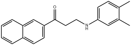 3-(3,4-DIMETHYLANILINO)-1-(2-NAPHTHYL)-1-PROPANONE 化学構造式