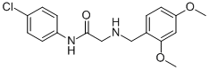 N-(4-CHLOROPHENYL)-2-[(2,4-DIMETHOXYBENZYL)AMINO]ACETAMIDE,477320-06-2,结构式