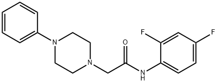 N-(2,4-二氟苯基)-2-(4-苯基哌嗪-1-基)乙酰胺 结构式