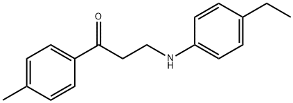 3-(4-ETHYLANILINO)-1-(4-METHYLPHENYL)-1-PROPANONE Structure