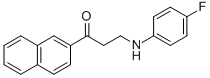 3-(4-FLUOROANILINO)-1-(2-NAPHTHYL)-1-PROPANONE 化学構造式