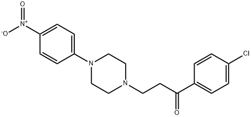 1-(4-CHLOROPHENYL)-3-[4-(4-NITROPHENYL)PIPERAZINO]-1-PROPANONE 结构式