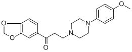 1-(1,3-BENZODIOXOL-5-YL)-3-[4-(4-METHOXYPHENYL)PIPERAZINO]-1-PROPANONE 结构式