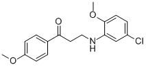 3-(5-CHLORO-2-METHOXYANILINO)-1-(4-METHOXYPHENYL)-1-PROPANONE 化学構造式