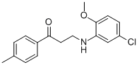 3-(5-CHLORO-2-METHOXYANILINO)-1-(4-METHYLPHENYL)-1-PROPANONE 结构式