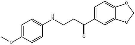 1-(1,3-BENZODIOXOL-5-YL)-3-(4-METHOXYANILINO)-1-PROPANONE 化学構造式