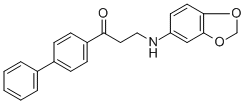 3-(1,3-BENZODIOXOL-5-YLAMINO)-1-[1,1'-BIPHENYL]-4-YL-1-PROPANONE Structure