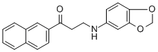 3-(1,3-benzodioxol-5-ylamino)-1-(2-naphthyl)-1-propanone Structure