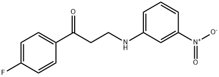 1-(4-FLUOROPHENYL)-3-(3-NITROANILINO)-1-PROPANONE Structure