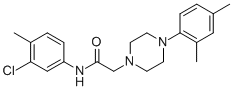 N-(3-CHLORO-4-METHYLPHENYL)-2-[4-(2,4-DIMETHYLPHENYL)PIPERAZINO]ACETAMIDE Struktur