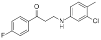 3-(3-CHLORO-4-METHYLANILINO)-1-(4-FLUOROPHENYL)-1-PROPANONE,477334-00-2,结构式