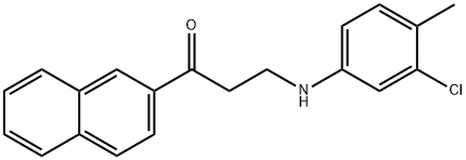 3-(3-CHLORO-4-METHYLANILINO)-1-(2-NAPHTHYL)-1-PROPANONE 结构式