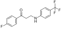 1-(4-fluorophenyl)-3-[4-(trifluoromethyl)anilino]-1-propanone Struktur
