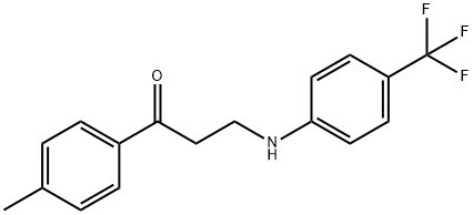 1-(4-METHYLPHENYL)-3-[4-(TRIFLUOROMETHYL)ANILINO]-1-PROPANONE Structure