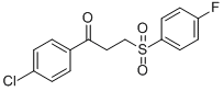 1-(4-chlorophenyl)-3-[(4-fluorophenyl)sulfonyl]-1-propanone Struktur