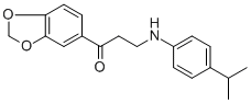 1-(1,3-BENZODIOXOL-5-YL)-3-(4-ISOPROPYLANILINO)-1-PROPANONE,477334-25-1,结构式