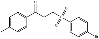 3-[(4-BROMOPHENYL)SULFONYL]-1-(4-METHYLPHENYL)-1-PROPANONE,477334-32-0,结构式