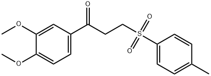 1-(3,4-二甲氧基苯基)-3-甲苯磺酰丙-1-酮 结构式