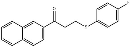 3-[(4-FLUOROPHENYL)SULFANYL]-1-(2-NAPHTHYL)-1-PROPANONE 结构式