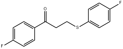 1-(4-氟苯基)-3-[(4-氟苯基)硫烷基]丙-1-酮,477334-43-3,结构式