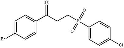 1-(4-BROMOPHENYL)-3-[(4-CHLOROPHENYL)SULFONYL]-1-PROPANONE,477334-52-4,结构式