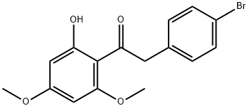 2(4'-BROMOPHENYL)-4',6'-DIMETHOXY-2'-HYDROXYACETOPHENONE 化学構造式