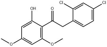 2-(2,4-DICHLOROPHENYL)-1-(2-HYDROXY-4,6-DIMETHOXYPHENYL)ETHANONE,477334-61-5,结构式