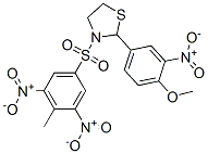 Thiazolidine, 2-(4-methoxy-3-nitrophenyl)-3-[(4-methyl-3,5-dinitrophenyl)sulfonyl]- (9CI)|