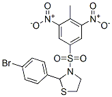 Thiazolidine, 2-(4-bromophenyl)-3-[(4-methyl-3,5-dinitrophenyl)sulfonyl]- (9CI) Structure