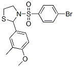 Thiazolidine, 3-[(4-bromophenyl)sulfonyl]-2-(4-methoxy-3-methylphenyl)- (9CI) Struktur