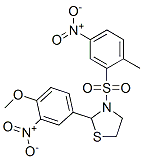 Thiazolidine, 2-(4-methoxy-3-nitrophenyl)-3-[(2-methyl-5-nitrophenyl)sulfonyl]- (9CI) 化学構造式
