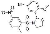 Thiazolidine, 2-(5-bromo-2-methoxyphenyl)-3-[(2-methyl-5-nitrophenyl)sulfonyl]- (9CI)|