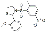 Thiazolidine, 2-(2-methoxyphenyl)-3-[(2-methyl-5-nitrophenyl)sulfonyl]- (9CI) Structure