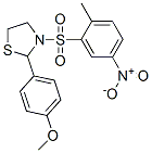 Thiazolidine, 2-(4-methoxyphenyl)-3-[(2-methyl-5-nitrophenyl)sulfonyl]- (9CI) Structure