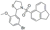 Thiazolidine, 2-(5-bromo-2-methoxyphenyl)-3-[(1,2-dihydro-5-acenaphthylenyl)sulfonyl]- (9CI) Structure